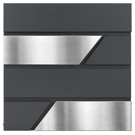 D3711 poštanski sandučić antracit + nehrđajući čelik