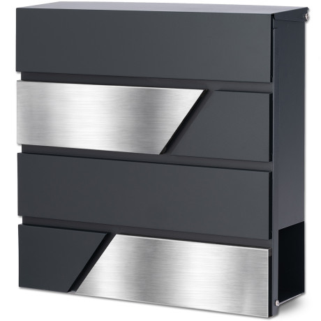 D3711 poštanski sandučić antracit + nehrđajući čelik