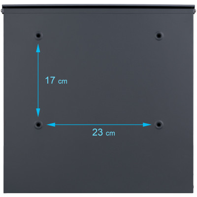 D3711 poštanski sandučić antracit + nehrđajući čelik