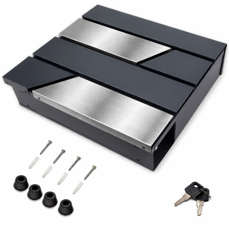 D3711 poštanski sandučić antracit + nehrđajući čelik