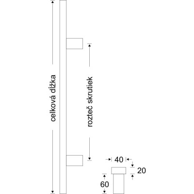 Madlo 120/80 hranaté jednostranné