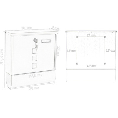 HANS schránka domová čierna