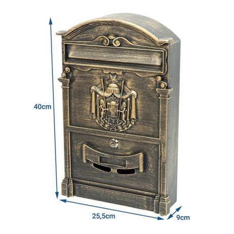 BK301 poštová schránka zlatý antik