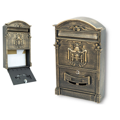BK301 poštová schránka zlatý antik