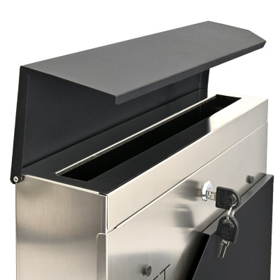 D3693 poštová schránka čierna + nerez